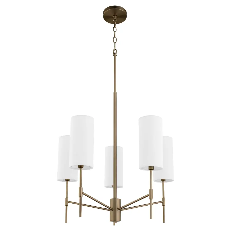 Hamilton 5-Light Chandelier in Dark Brass - Image 1