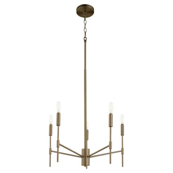 Hamilton 5-Light Chandelier in Dark Brass - Image 5