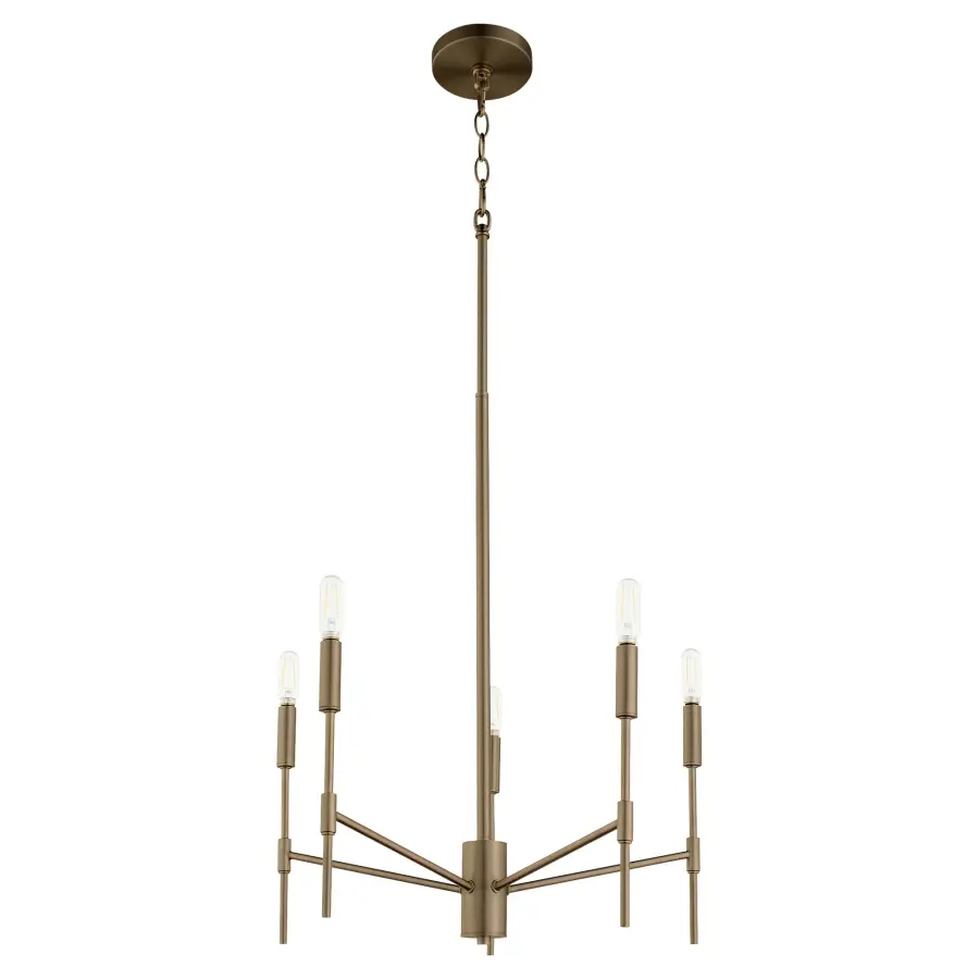 Hamilton 5-Light Chandelier in Dark Brass - Image 5