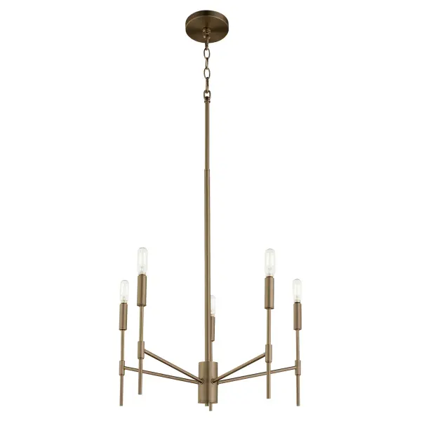 Hamilton 5-Light Chandelier in Dark Brass - Image 6