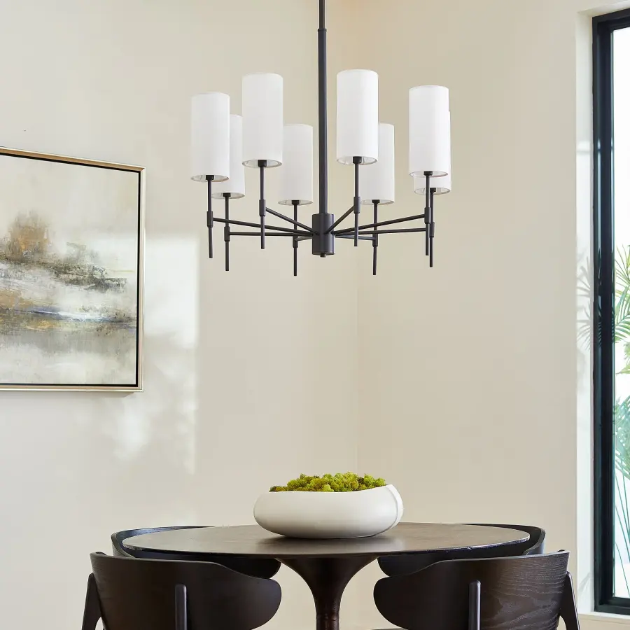 Hamilton 8-Light Chandelier in Matte Black - Image 11
