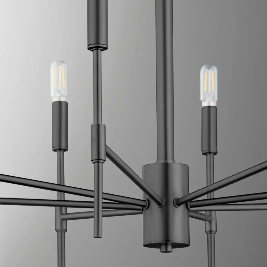 Hamilton 8-Light Chandelier in Matte Black - Image 7