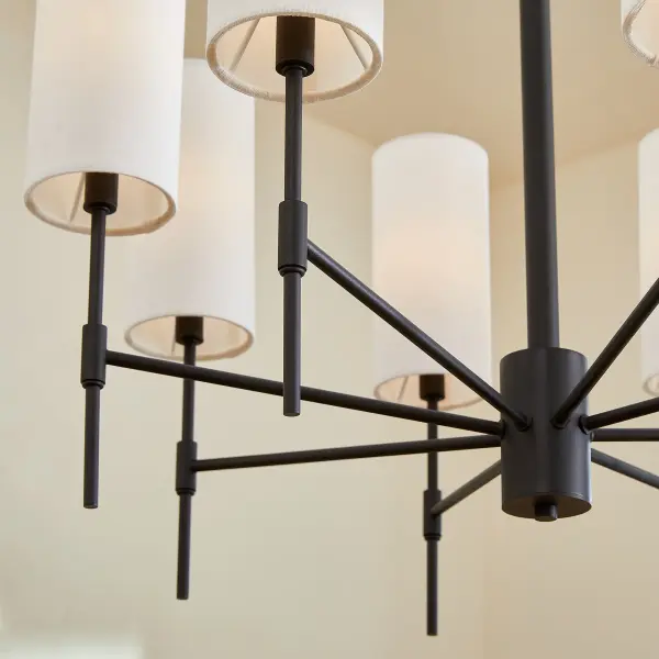 Hamilton 8-Light Chandelier in Matte Black - Image 9
