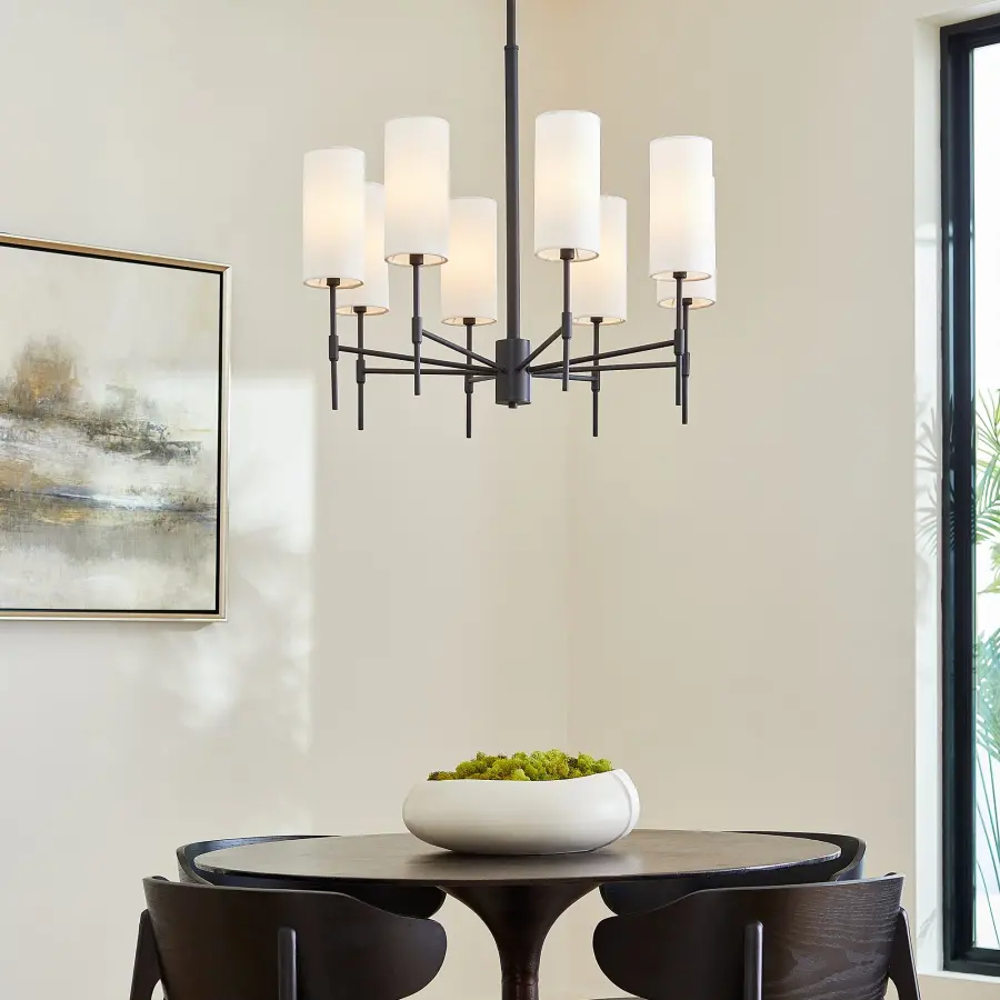 Hamilton 8-Light Chandelier in Matte Black - Image 10