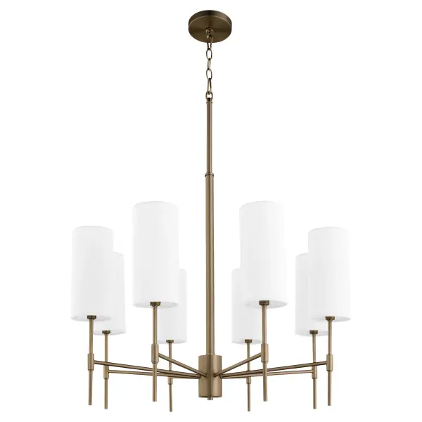 Hamilton 8-Light Chandelier in Dark Brass - Image 1