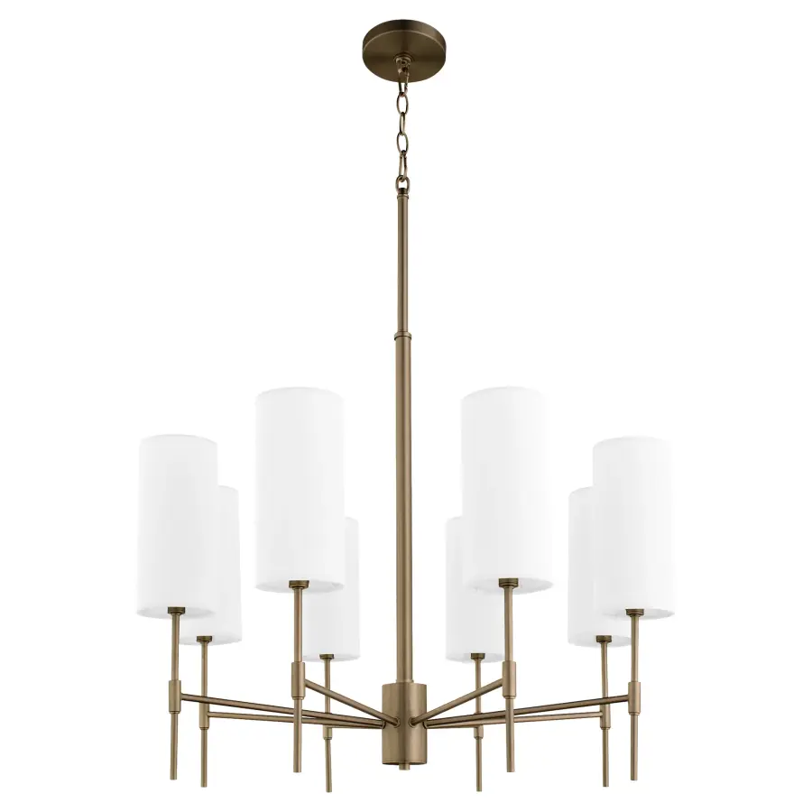 Hamilton 8-Light Chandelier in Dark Brass - Image 1