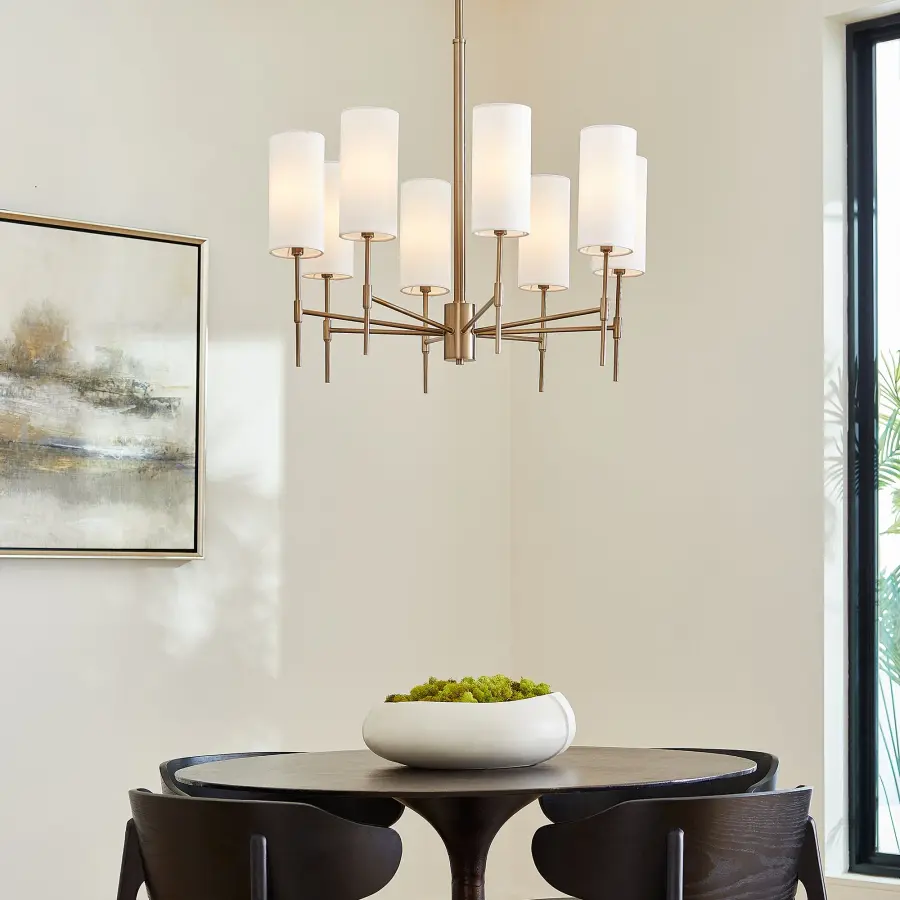 Hamilton 8-Light Chandelier in Dark Brass - Image 11