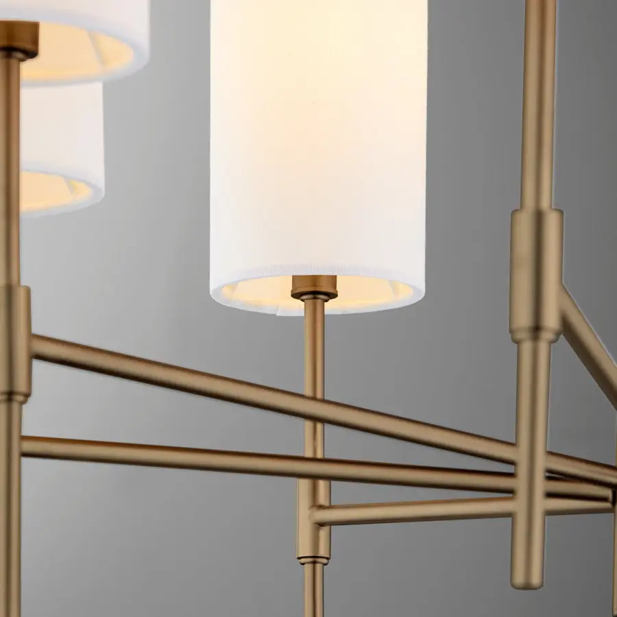 Hamilton 8-Light Chandelier in Dark Brass - Image 4