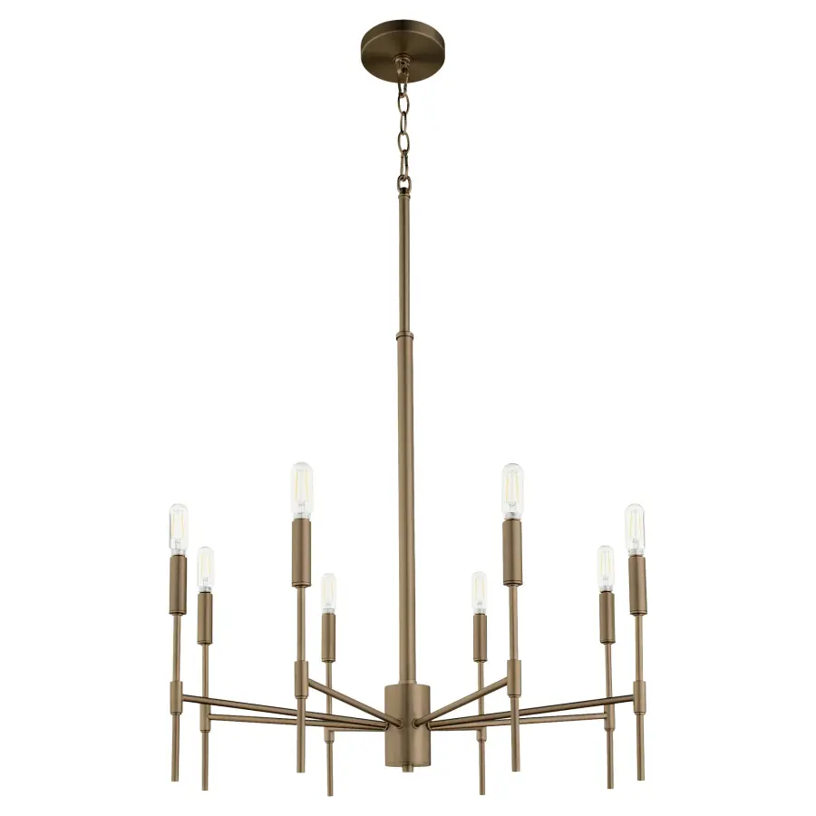 Hamilton 8-Light Chandelier in Dark Brass - Image 5
