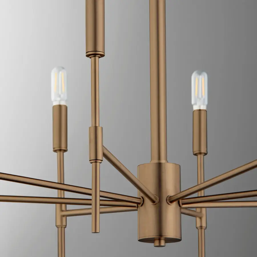 Hamilton 8-Light Chandelier in Dark Brass - Image 7