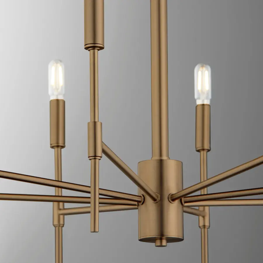 Hamilton 8-Light Chandelier in Dark Brass - Image 8