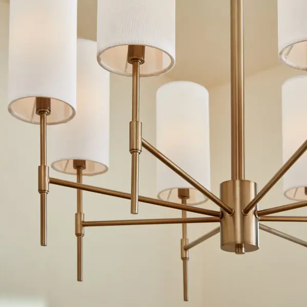 Hamilton 8-Light Chandelier in Dark Brass - Image 9
