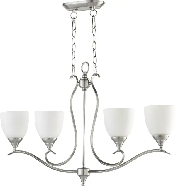 Elegant Floral Design Meets Functional Island Lighting