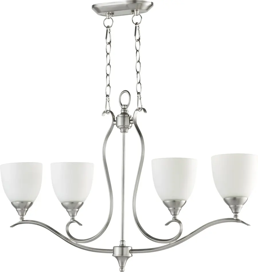 Elegant Floral Design Meets Functional Island Lighting