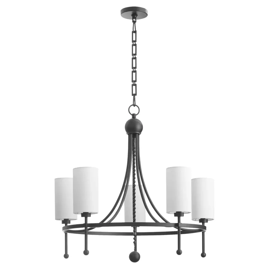 Lee Boulevard 5-Light Bead Chandelier in Matte Black - Image 1