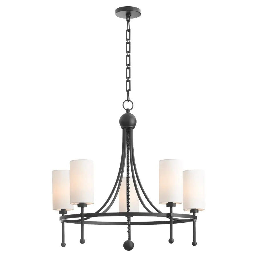 Lee Boulevard 5-Light Bead Chandelier in Matte Black - Image 2
