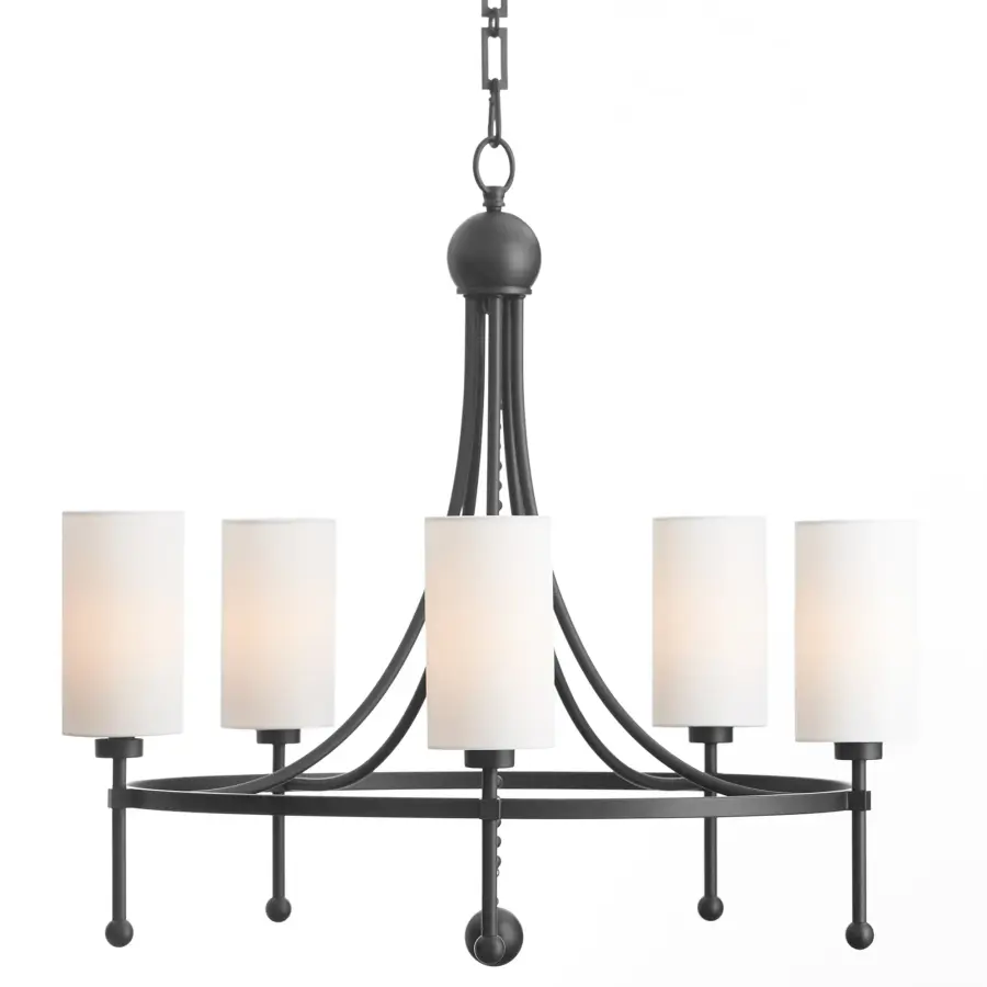 Lee Boulevard 5-Light Bead Chandelier in Matte Black - Image 3