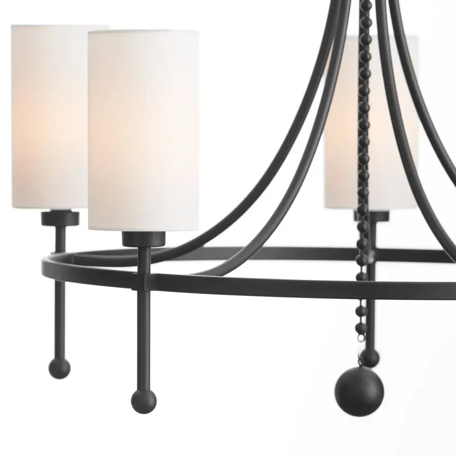 Lee Boulevard 5-Light Bead Chandelier in Matte Black - Image 4