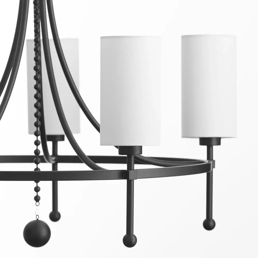 Lee Boulevard 5-Light Bead Chandelier in Matte Black - Image 5