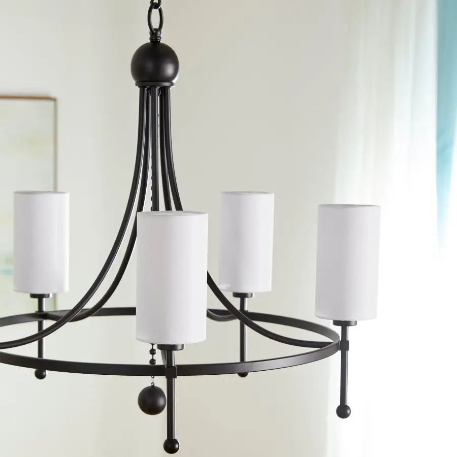 Lee Boulevard 5-Light Bead Chandelier in Matte Black - Image 6