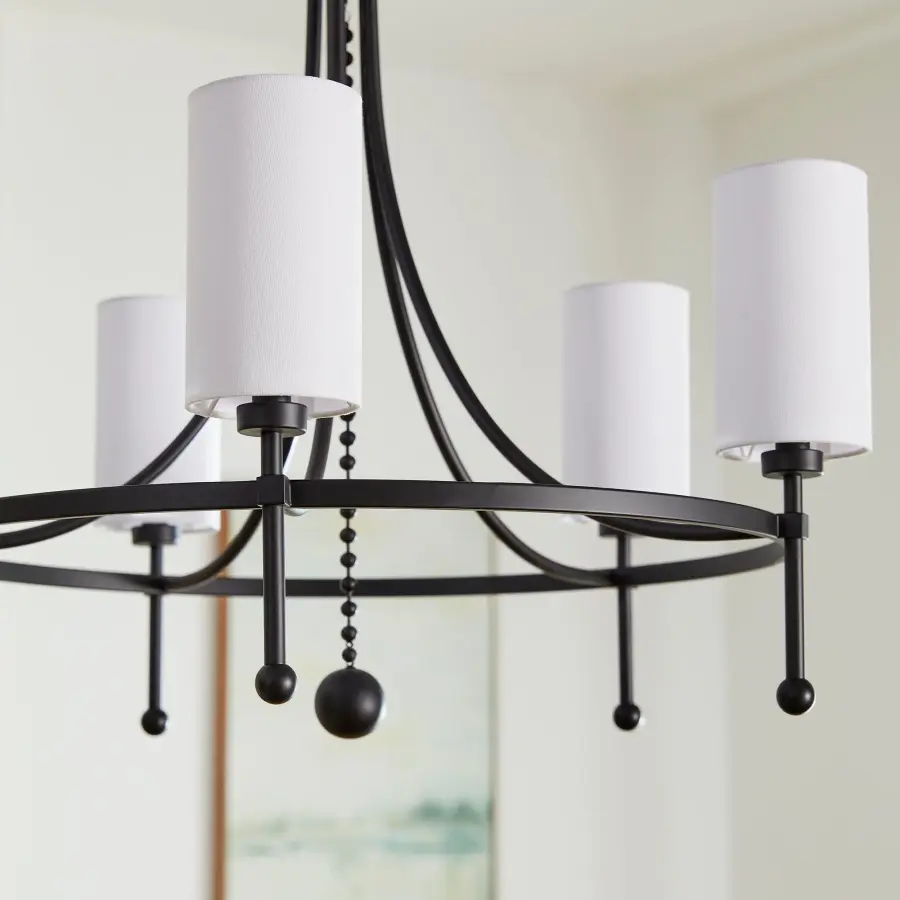 Lee Boulevard 5-Light Bead Chandelier in Matte Black - Image 7