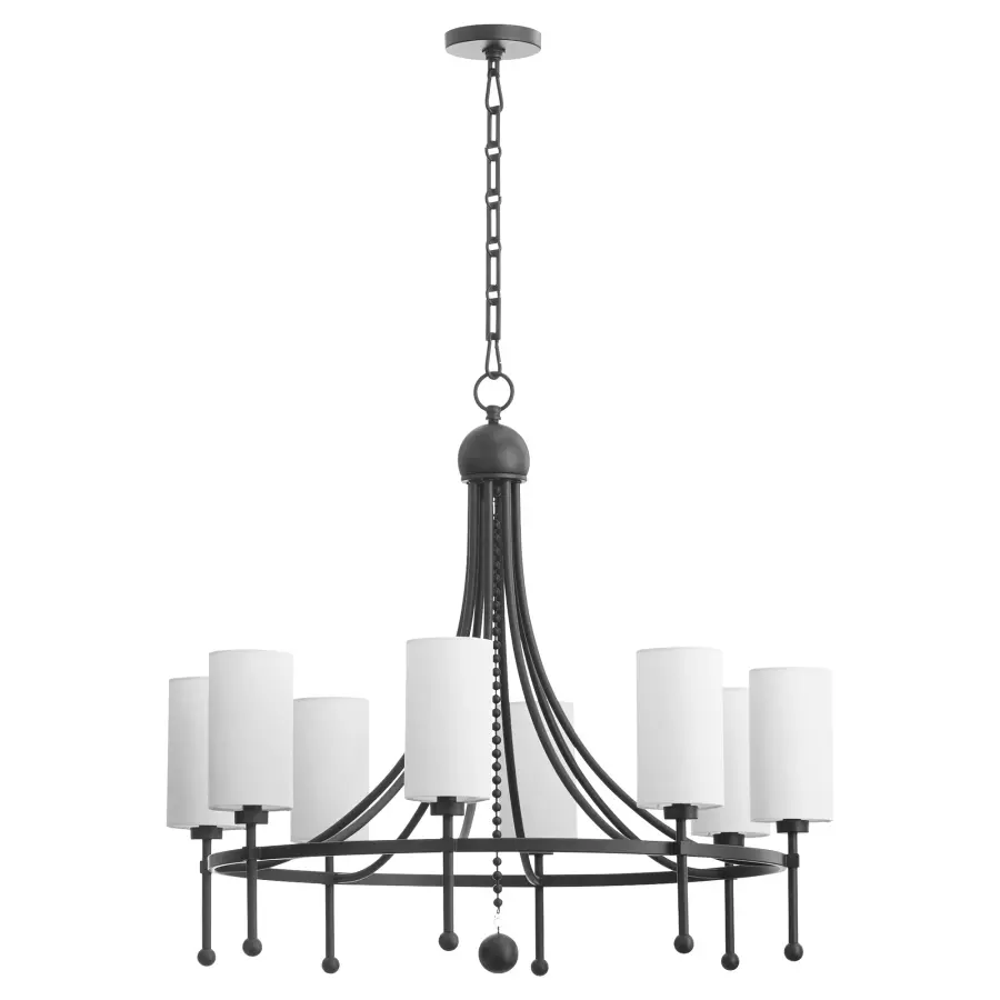 Lee Boulevard 8-Light Bead Chandelier in Matte Black - Image 1