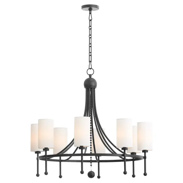 Lee Boulevard 8-Light Bead Chandelier in Matte Black - Image 2