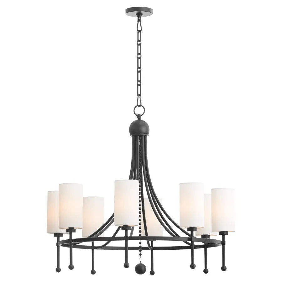 Lee Boulevard 8-Light Bead Chandelier in Matte Black - Image 2