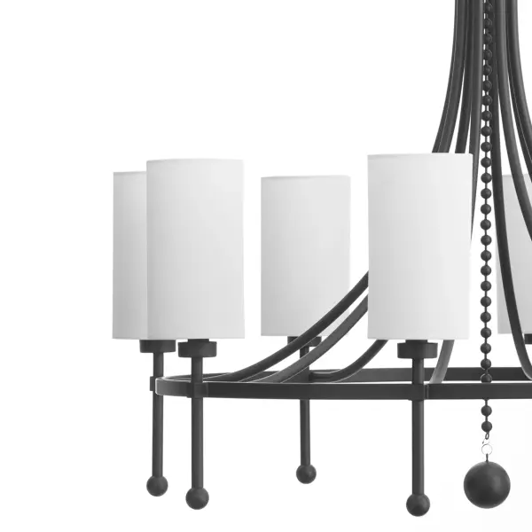 Lee Boulevard 8-Light Bead Chandelier in Matte Black - Image 3