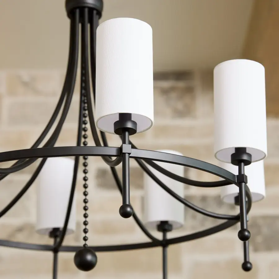 Lee Boulevard 8-Light Bead Chandelier in Matte Black - Image 7