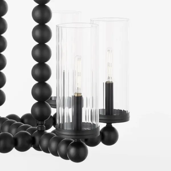 Lee Boulevard 6-Light Linear Chandelier in Matte Black - Image 3