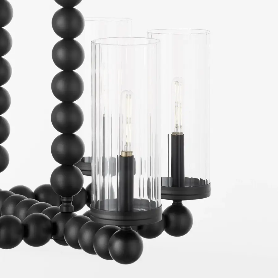 Lee Boulevard 6-Light Linear Chandelier in Matte Black - Image 3