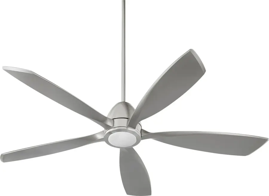 Holt 56" Satin Nickel Ceiling Fan with LED Light