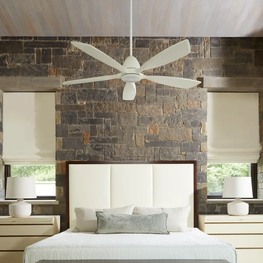 Holt 56" Studio White Ceiling Fan with LED Light - Image 2