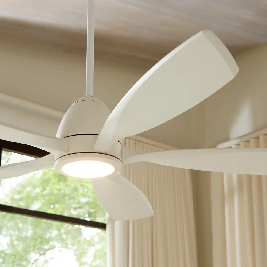 Holt 56" Studio White Ceiling Fan with LED Light - Image 6