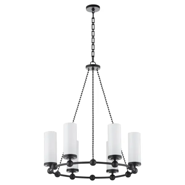 Lee Boulevard 6-Light Chandelier in Matte Black - Image 1
