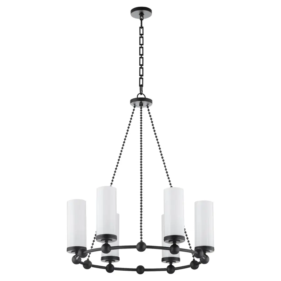 Lee Boulevard 6-Light Chandelier in Matte Black - Image 1