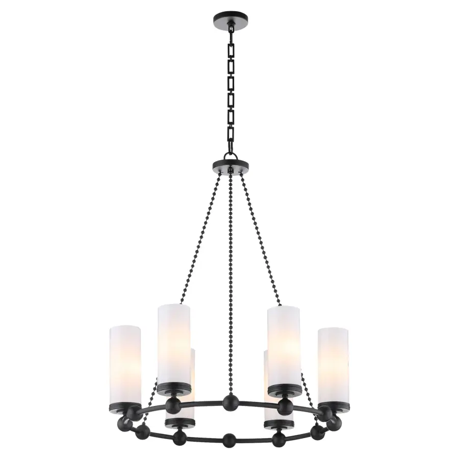 Lee Boulevard 6-Light Chandelier in Matte Black - Image 2