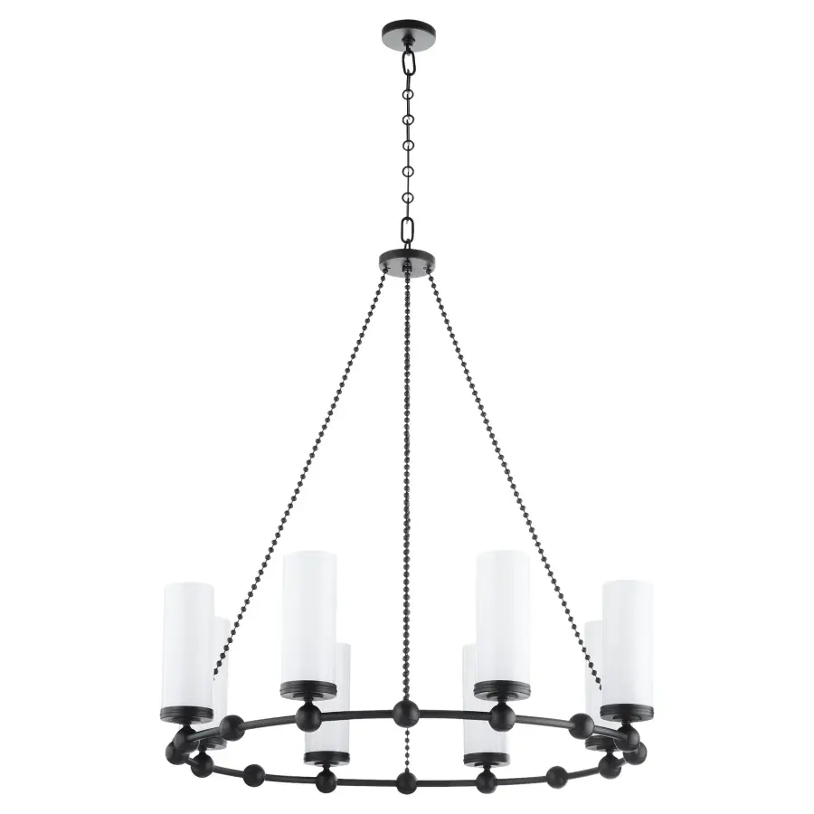 Lee Boulevard 8-Light Chandelier in Matte Black - Image 1