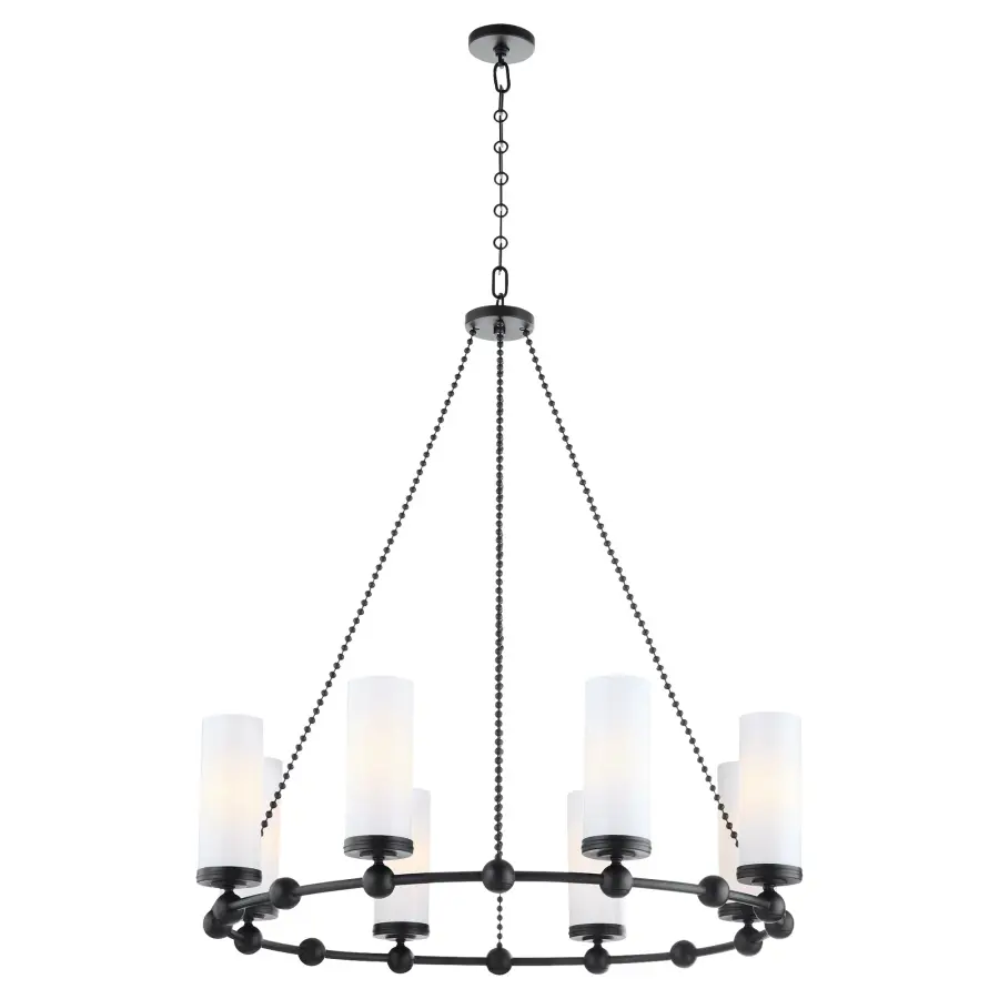 Lee Boulevard 8-Light Chandelier in Matte Black - Image 2