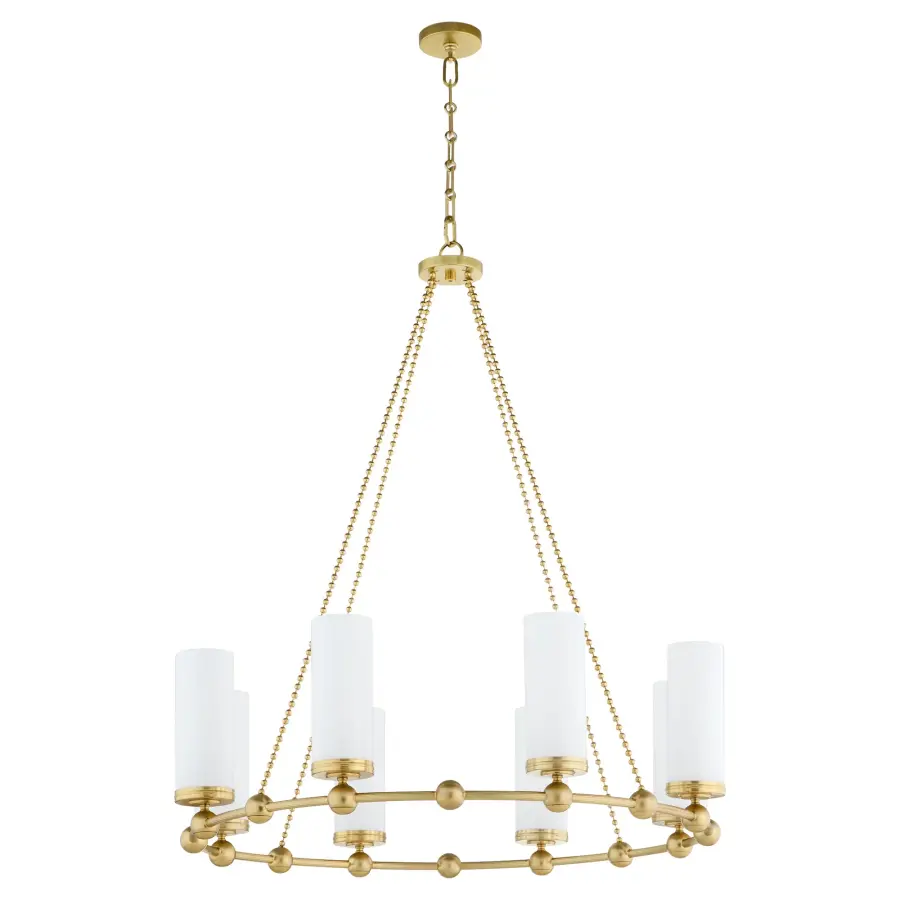 Lee Boulevard 8-Light Chandelier in Aged Brass - Image 1