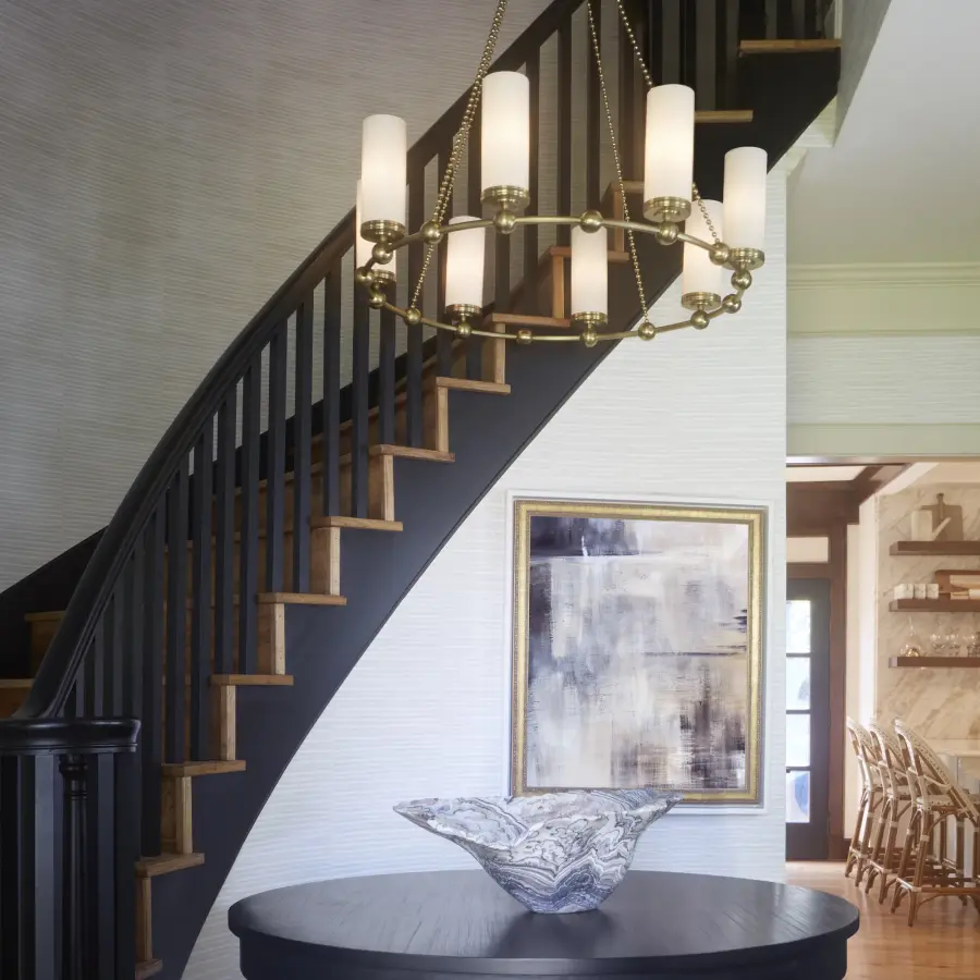 Lee Boulevard 8-Light Chandelier in Aged Brass - Image 5