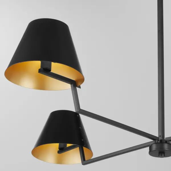 Bliss 48" 4-Light Chandelier in Matte Black - Image 3