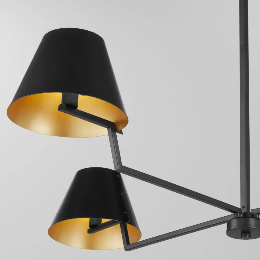 Bliss 48" 4-Light Chandelier in Matte Black - Image 3