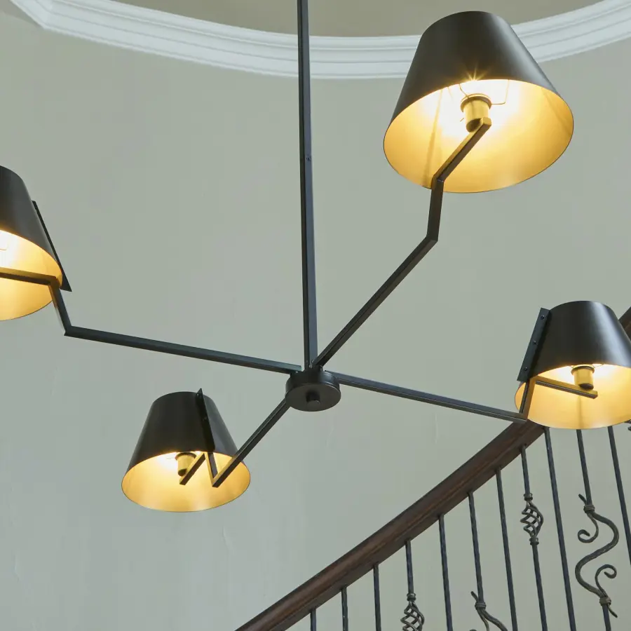 Bliss 48" 4-Light Chandelier in Matte Black - Image 5