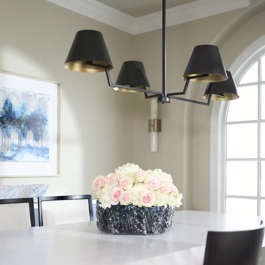 Bliss 48" 4-Light Chandelier in Matte Black - Image 8