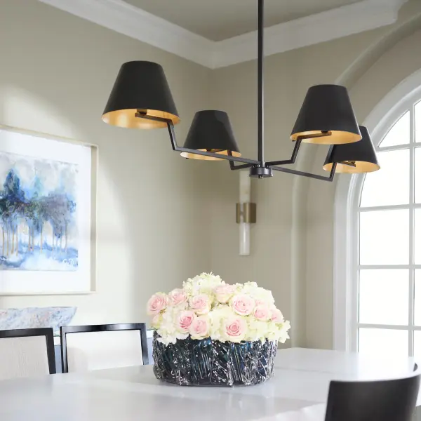 Bliss 48" 4-Light Chandelier in Matte Black - Image 9