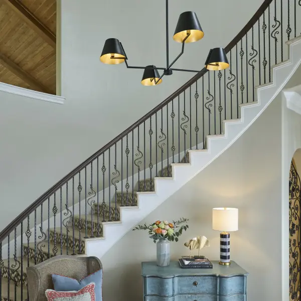 Bliss 48" 4-Light Chandelier in Matte Black - Image 10