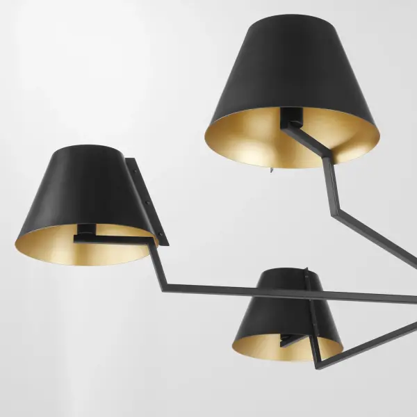 Bliss 60" 6-Light Chandelier in Matte Black - Image 3
