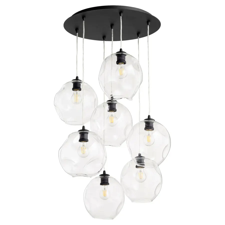 Numen 7-Light Black Pendant Cluster - Image 1
